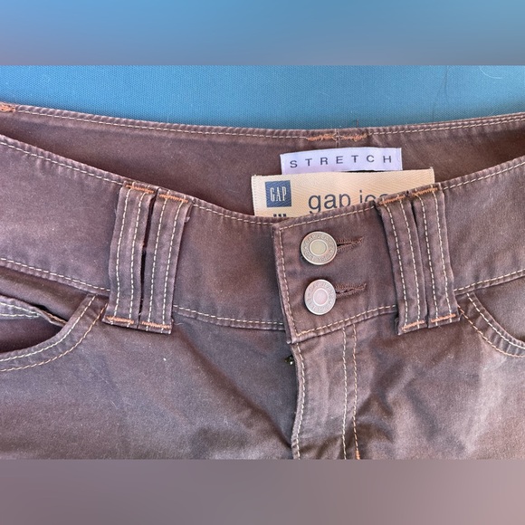 Women's GAP Stretch 5 Pocket Chocolate Color Capris Size 4 - Picture 3 of 11